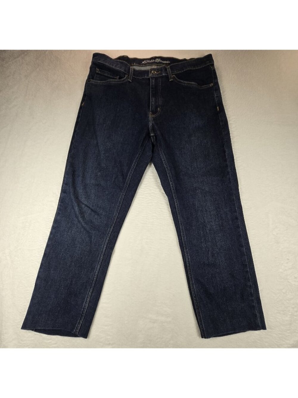 Eddie Bauer Men’s Straight Jeans Classic Fit Mid Rise Blue Medium Wash 35 X 24